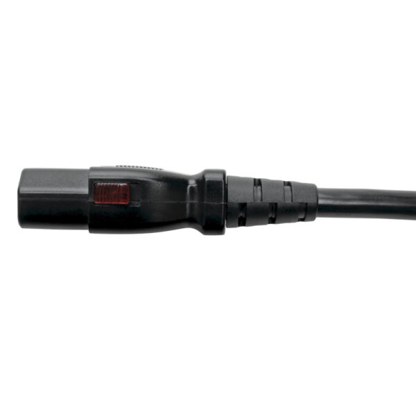 2306d138c042bde12b62aad570b1cfe3-1 Tripp Lite series Hospital-Grade Power Cord, NEMA 5-15P to Locking IEC C13 - Green Dot, 10A, 125V, 18 AWG, 6 ft. (1.83 m), Black