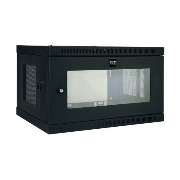 Tripp Lite series SmartRack 6U Low-Profile Switch-Depth Wall-Mount Mini Rack Enclosure with Clear Acrylic Window