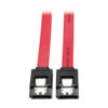 2347c0f082163fbb0a14ae42c847e15b-1 Tripp Lite series Serial ATA (SATA) Latching Signal Cable 7Pin (M/M), 8-in. (20.32 cm)