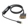 Tripp Lite series USB-C to DVI Active Adapter Cable (USB-C to DVI-D Dual Link M/M), 3 ft. (0.9 m)