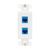 23b407d80a1782576d78f94528fc937a Tripp Lite series Center Plate Insert, Decora Style - Vertical, 2 Ports, TAA