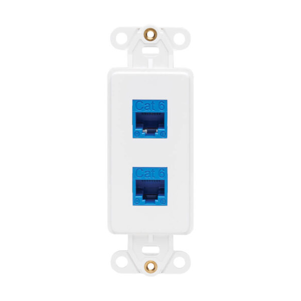 23b407d80a1782576d78f94528fc937a Tripp Lite series Center Plate Insert, Decora Style - Vertical, 2 Ports, TAA