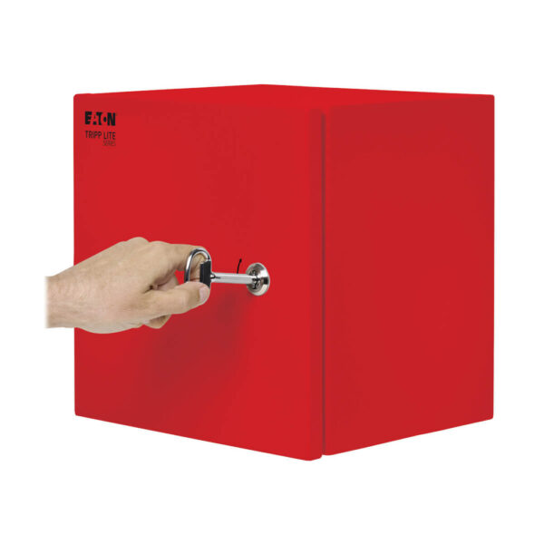 Tripp Lite series SmartRack Outdoor Industrial Enclosure with Lock - NEMA 4, Surface Mount, Metal Construction, 12 x 12 x 10 in., Red