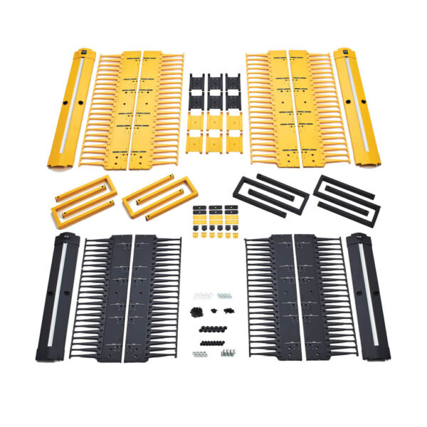 23f807f2e4246749f7fbca774ade3d4d Tripp Lite series High-Capacity Vertical Cable Manager - Deep Double Finger Duct with Cover, Double Sided, 6 in. Wide, Yellow/Black, 7 ft. (2.2 m)