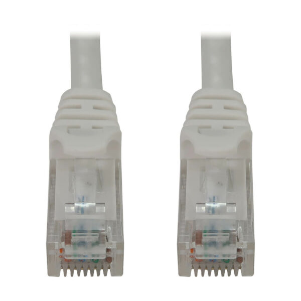 Tripp Lite series Cat6a 10G Snagless Molded UTP Ethernet Cable (RJ45 M/M), PoE, White, 1 ft. (0.3 m)