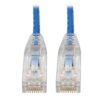 24530c0e74c842e89e606bf33f5cfe9d Tripp Lite series Cat6 Gigabit Snagless Slim UTP Ethernet Cable (RJ45 M/M), PoE, Blue, 8-in. (20.32 cm)