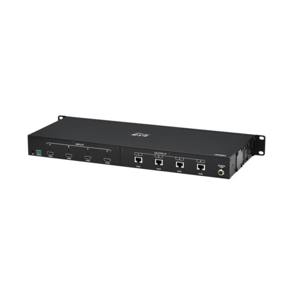 Tripp Lite series 4x4 HDMI over Cat6 Matrix Switch Kit, Switch/4x Pigtail Receivers - 4K 60 Hz, HDR, 4:4:4, PoC, 230 ft. (70.1 m), TAA