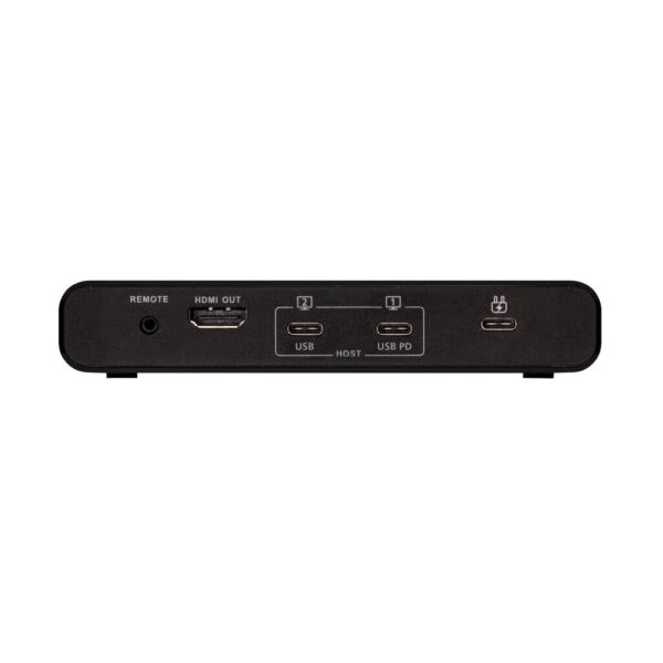 Tripp Lite series 2-Port USB-C KVM Dock - 4K HDMI, USB 3.2 Gen 1, USB-A Hub, Remote Selector, 85W PD Charging, Black, TAA