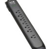 249d60707f72a3ce4b129262eed37414 Tripp Lite series Protect It! 7-Outlet Surge Protector - 5-15R Outlets, 1500 Joules, 6 ft. (1.8 m) Cord, Black