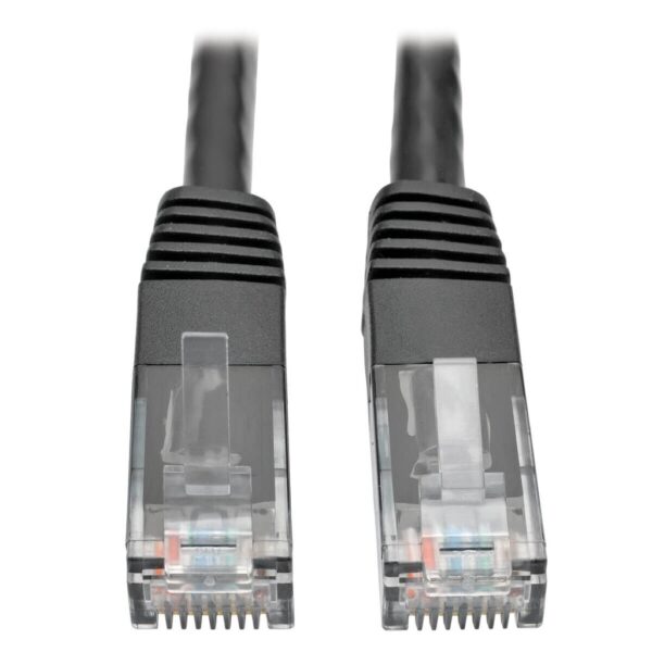 Tripp Lite series Cat6 Gigabit Molded (UTP) Ethernet Cable (RJ45 M/M), PoE, Black, 50 ft. (15.24 m)
