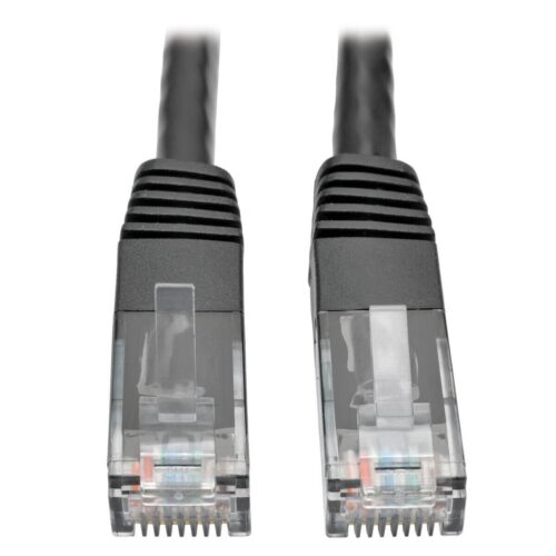 Tripp Lite series Cat6 Gigabit Molded (UTP) Ethernet Cable (RJ45 M/M), PoE, Black, 100 ft. (30.5 m)