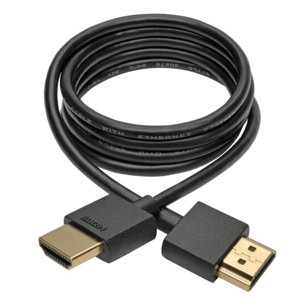 Tripp Lite series Slim High-Speed HDMI Cable with Ethernet and Digital Video with Audio, UHD 4K 60Hz (M/M), 3 ft. (0.91 m)