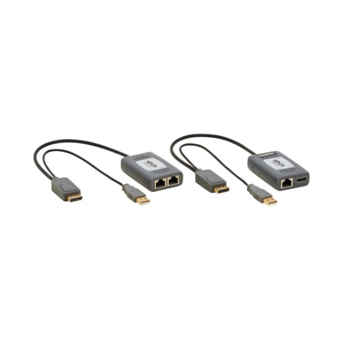Tripp Lite series 1-Port DisplayPort over Cat6 Extender Kit, Pigtail Transmitter/Receiver, 4K 60 Hz, HDR, 4:4:4, 230 ft. (70.1 m), TAA