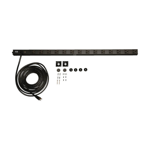 2516d75c6d8740cf76de97e5f8b3809f Tripp Lite series 1.4kW Single-Phase 120V Basic PDU, 14 NEMA 5-15R Outlets, NEMA 5-15P Input, 15 ft. (4.57 m) Cord, 0U Vertical