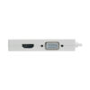 Tripp Lite series USB-C Multiport Adapter (M/3xF) - 4K HDMI, DVI, VGA, HDCP, White