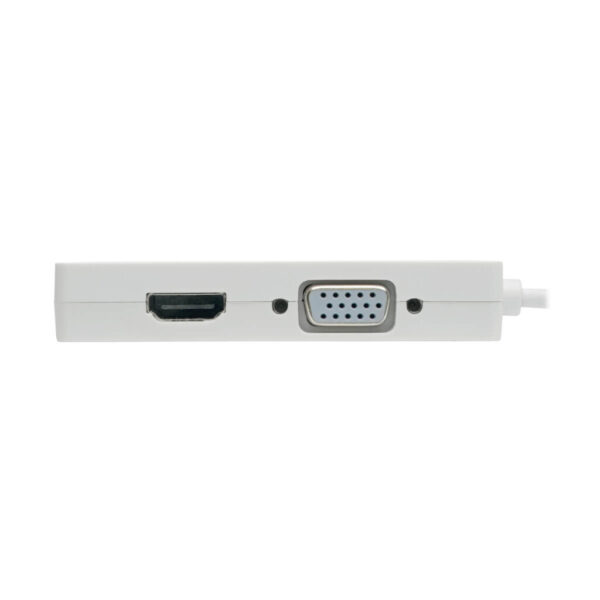 Tripp Lite series USB-C Multiport Adapter (M/3xF) - 4K HDMI, DVI, VGA, HDCP, White