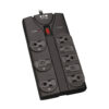 25718f97d29de9b069253d12793fa27b Tripp Lite series Protect It! 8-Outlet Surge Protector, 8 ft. (2.43 m) Cord, 1440 Joules, Black Housing