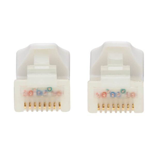 Tripp Lite series Safe-IT Cat6a 10G Snagless Antibacterial UTP Ethernet Cable (RJ45 M/M), PoE, White, 3 ft. (0.91 m), TAA