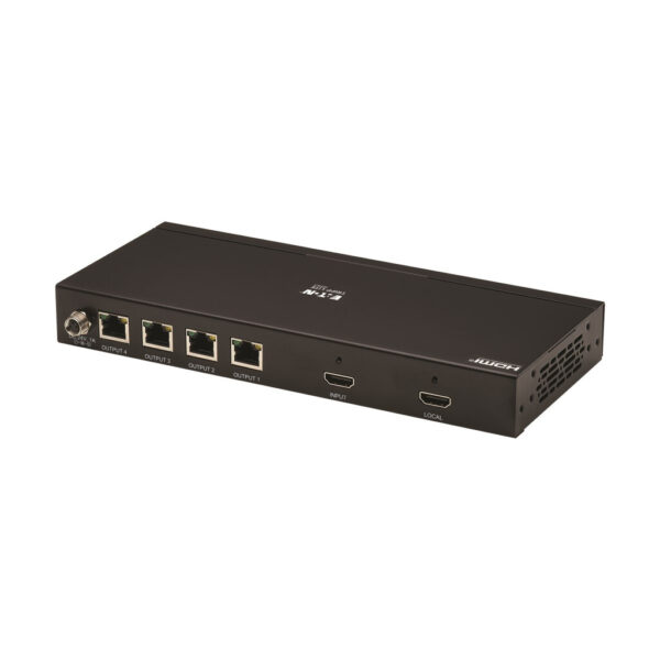 Tripp Lite series 4-Port HDMI over Cat6 Extender Kit, Splitter/3x Pigtail Receivers - 4K 60 Hz, HDR, 4:4:4, PoC, 230 ft. (70.1 m), TAA