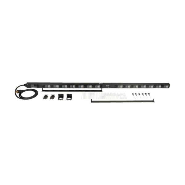 Tripp Lite series 5.7kW 3-Phase Basic PDU - 42 NEMA 5-15/20R 120V Outlets, 208V L21-20P Input, 6 ft. Cord, 70 in. 0U Rack, TAA