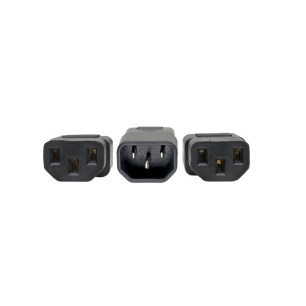 2691d3b8e1be4fbe6441ce4ca38ae2eb Tripp Lite series Power Cord Splitter, C14 to 2xC13 PDU Style - 10A, 250V, 18 AWG, 18-in. (45.72 cm), Black