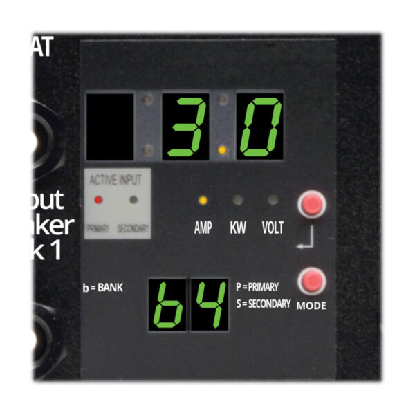 Tripp Lite series 2.9kW Single-Phase Local Metered Automatic Transfer Switch PDU, 2 120V L5-30P Inputs, 24 5-15/20R & 1 L5-30R Outputs, 2U, TAA