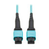 26c2234d05c9d6faa71cf519f3601ce1-4 Tripp Lite series 100G Multimode 50/125 OM4 Fiber Optic Cable (12F MPO/MPO-PC F/F), Type-B Polarity, OFNP, Aqua, 2 m (6.6 ft.), TAA