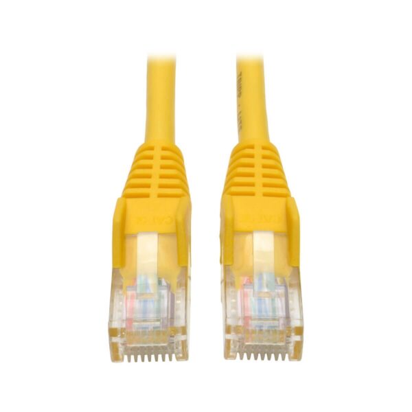 26c64338b91bd06a6ebf5e61089b6a11-8 Tripp Lite series Cat5e 350 MHz Snagless Molded (UTP) Ethernet Cable (RJ45 M/M), PoE - Yellow, 10 ft. (3.05 m)