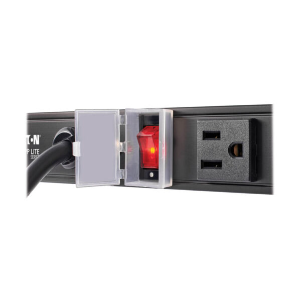 Tripp Lite series 8-Outlet Vertical Power Strip, 120V, 15A, NEMA 5-15P, 15 ft. (4.57 m) Cord, 24 in., Black Housing