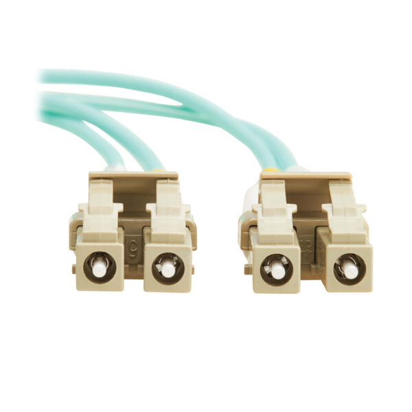 Tripp Lite series 10Gb/40Gb/100Gb Duplex Multimode 50/125 OM4 LSZH Fiber Patch Cable (LC/LC), Aqua, 5M (16.4 ft.), TAA