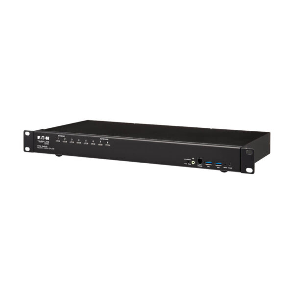 Tripp Lite series 8-Port DisplayPort/USB KVM Switch with Audio/Video and USB Peripheral Sharing, 4K 60 Hz, 1U Rack-Mount, TAA