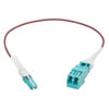 278b24e1d77def79e63163b7fea889f7 Tripp Lite series 400G Duplex Multimode 50/125 OM4 Fiber Optic Cable Adapter (CS-PC/LC-PC), M/F, Round LSZH Jacket, Magenta, 1 ft.