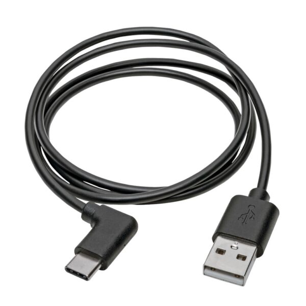 Tripp Lite series USB-A to USB-C Cable, Right-Angle USB-C, USB 2.0, (M/M), 3 ft. (0.91 m)