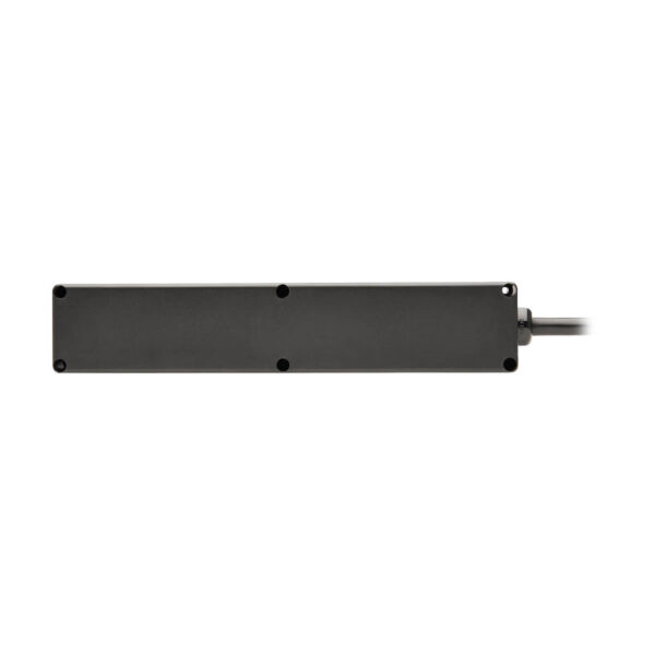 Tripp Lite series Safe-IT 6-Outlet Surge Protector - 10 ft. Spiral Cord, 5-15P Plug, 300 Joules, Antimicrobial Protection, Black