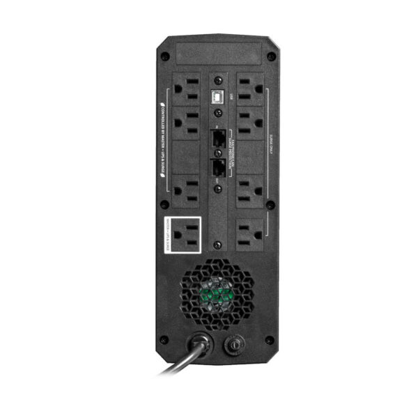 Tripp Lite series 600VA 360W 120V Pure Sine Wave Gaming UPS Battery Backup - LCD, AVR, RGB LEDs, USB Charging, Tower