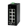 Tripp Lite series 8-Port Unmanaged Industrial Ethernet Switch - 10/100 Mbps, Ruggedized, -40° to 75°C, DIN Mount, TAA
