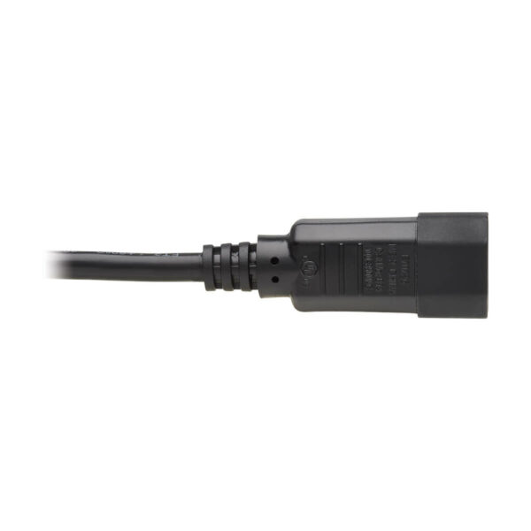 Tripp Lite series NEMA 5-15R to C14 Computer AC Power Cable - 13A, 125V, 16 AWG, 2 ft. (0.61 m), Black