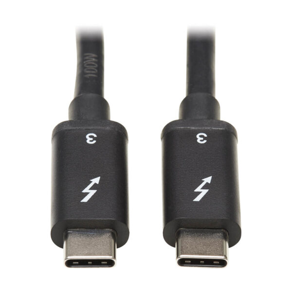 287c168006e42e22af6da170b2cf724e Tripp Lite series Thunderbolt 3 Passive Cable (M/M) - 40 Gbps, 5A 100W Power Delivery, 4K/60 Hz, 0.5 m (1.6 ft.), Black