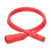Tripp Lite series Power Cord C14 to C15 - Heavy-Duty, 15A, 250V, 14 AWG, 3 ft. (0.91 m), Red