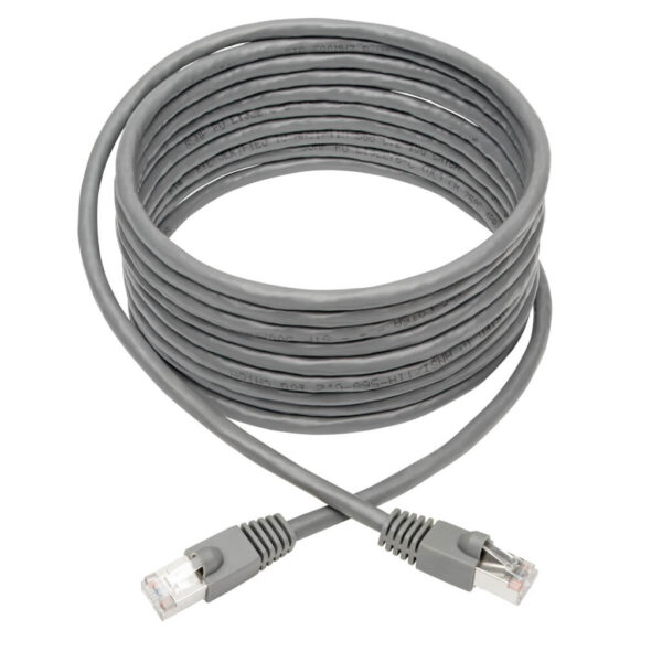 Tripp Lite series Cat6a 10G Snagless Shielded STP Ethernet Cable (RJ45 M/M), PoE, Gray, 14 ft. (4.27 m)