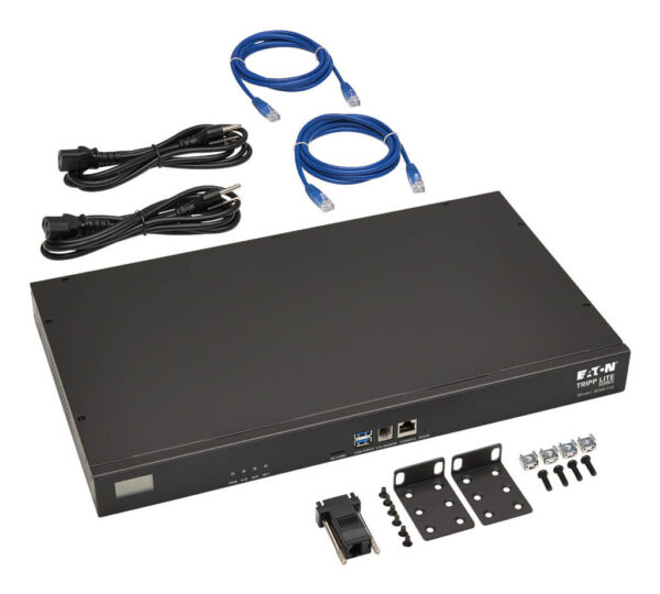 Tripp Lite series 16-Port Console Server, USB Ports (2) - Dual GbE NIC, 16 Gb Flash, SD Card, Desktop/1U Rack, TAA