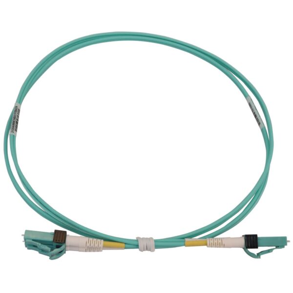 Tripp Lite series 400G Multimode 50/125 OM4 Switchable Fiber Optic Cable (Duplex LC-PC M/M), LSZH, Aqua, 1 m (3.3 ft.)