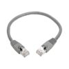 2958e8f9c835029cea167ff965c248de Tripp Lite series Cat6a 10G Snagless Shielded STP Ethernet Cable (RJ45 M/M), PoE, Gray, 1 ft. (0.31 m)