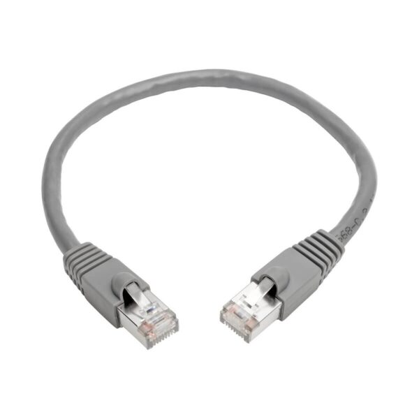 2958e8f9c835029cea167ff965c248de Tripp Lite series Cat6a 10G Snagless Shielded STP Ethernet Cable (RJ45 M/M), PoE, Gray, 1 ft. (0.31 m)