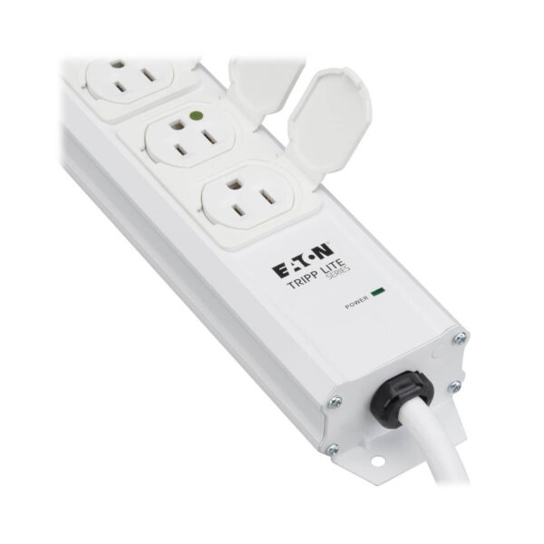 Tripp Lite series Safe-IT UL 2930 Medical-Grade Power Strip for Patient-Care Vicinity, 4 15A Hospital-Grade Outlets, Safety Covers, 15 ft. Cord