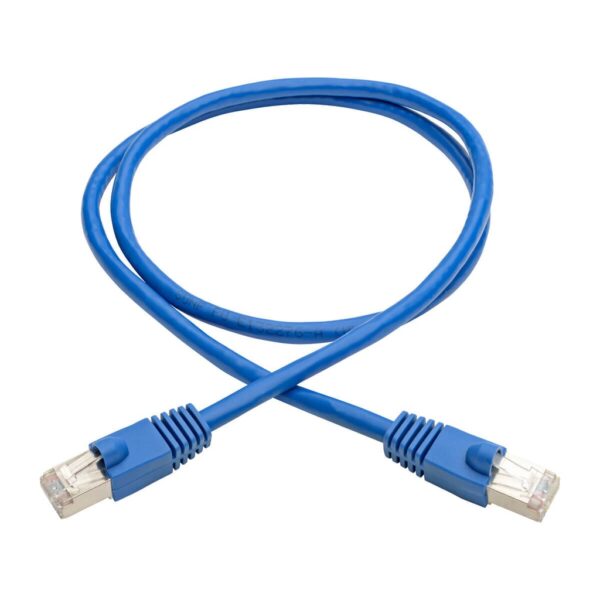 2966d7320b7c6b703710622904fbf9a8 Tripp Lite series Cat6a 10G Snagless Shielded STP Ethernet Cable (RJ45 M/M), PoE, Blue, 3 ft. (0.91 m)