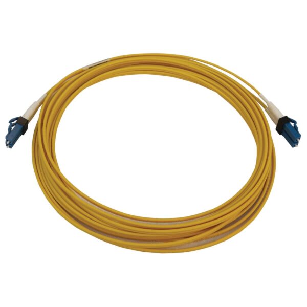 2997f81df39ee3fe3a8dc510c86a95ad Tripp Lite series 400G Duplex Singlemode 9/125 OS2 Switchable Fiber Optic Cable (LC/UPC M/M), LSZH, Yellow, 6 m (19.7 ft.)