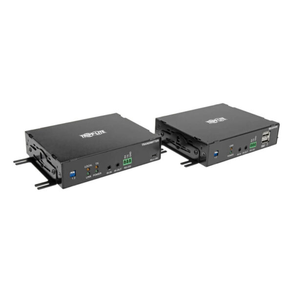 Tripp Lite series DisplayPort over Fiber Extender Kit, Transmitter/Receiver, 4K, 4:4:4, RS-232, IR, Multimode LC, 985 ft. (300 m), TAA