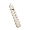 Tripp Lite series Protect It! 7-Outlet Surge Protector, 4 ft. (1.22 m) Cord, 1080 Joules, 1 Diagnostic LED, Light Gray Housing - TLP74R