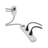 Tripp Lite 7-Outlet Surge Protector, 6 on Strip + 1 on Detachable Charger Plug, 2 USB (2.4A Shared), 900 Joules, 6 ft. Cord, 5-15P, White - TLP616USB